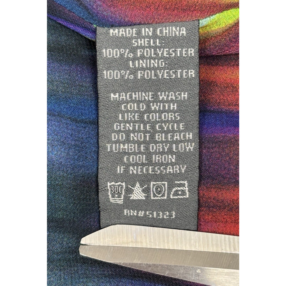 Vince Camuto Mirror Rainbow Maxi Skirt Size 2 Tie Dye Boho Festival - Picture 13 of 13